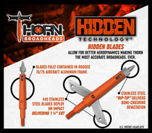 Load image into Gallery viewer, Thorn 100 Grain Expandable Broadhead 3-Pack
